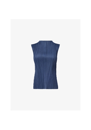 Womens Pleats Please Issey Miyake Mellow Pleats Knit Top