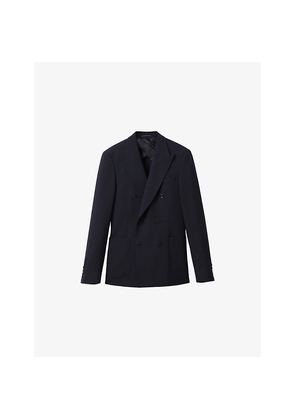 Mens Reiss Belmont Regular-Fit Double-Breasted Stretch-Woven Blazer