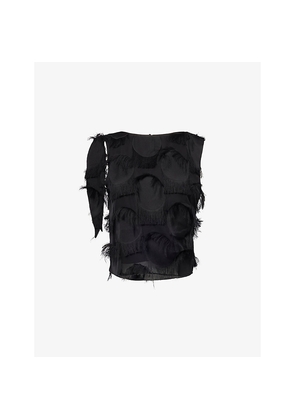 Womens Samsoe Samsoe Emily Fringe Woven Top