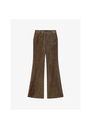 Womens Joseph Tafira Stretch-Suede Trousers