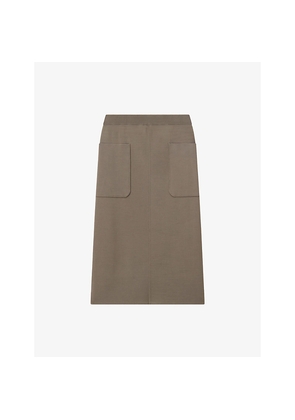 Womens Joseph Milano Knit Stretch Midi Skirt