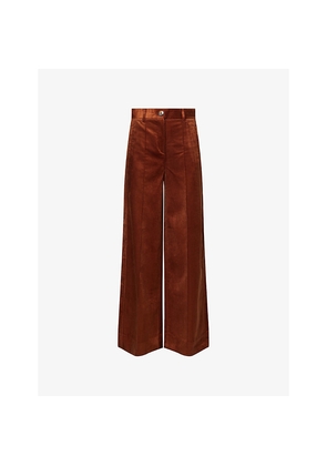 Womens Me And Em Corduroy Wide-Leg Woven Trousers