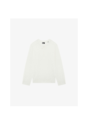 Womens The Kooples Round-Neck Bow-Embellished Cashmere-Blend Jumper