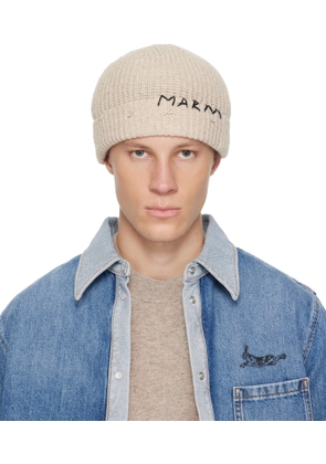 Marni Beige Wool Beanie