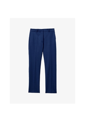 Womens Joseph Coleman Straight-Leg Mid-Rise Stretch-Cotton Trousers