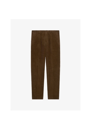 Mens The Kooples Straight-Leg Mid-Rise Cotton-Corduroy Trousers