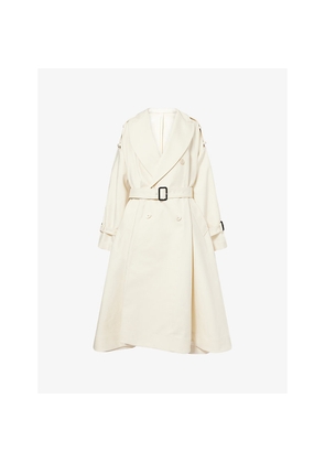 Womens Givenchy Double-Breasted Belted Double Cotton-Twill Trench Coat