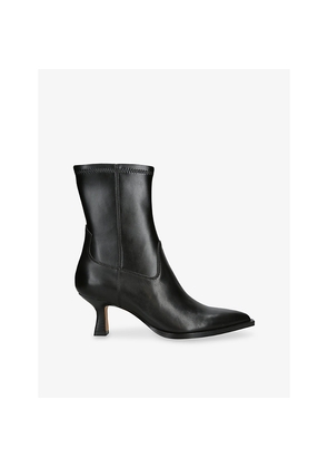 Womens Dolce Vita Arya Leather Heeled Ankle Boots