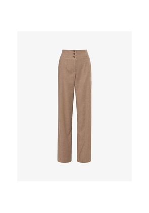 Womens Veronica Beard Giovanna Wide-Leg Stretch-Woven Trousers