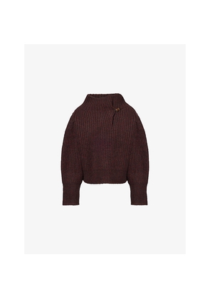 Womens Dries Van Noten Teubina Embellished Ribbed Knitted Jumper