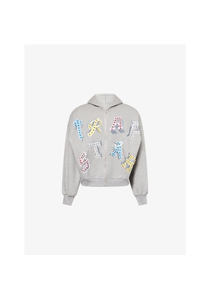 Mens Trapstar Wildcard 20 Embellished Cotton-Jersey Hoody
