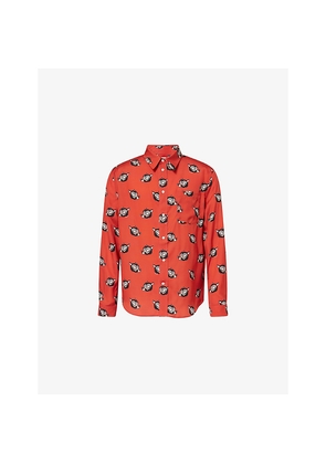 Mens Marni Graphic-Print Long-Sleeve Woven Shirt