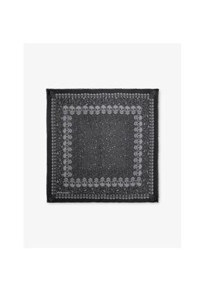 Womens Zadig&Voltaire Zadig & Voltaire x Kerry Skull and Floral Graphic-Print Modal Scarf