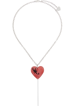 I'm Sorry by Petra Collins SSENSE Exclusive Silver D'heygere Edition Scorpio Lollipop Necklace