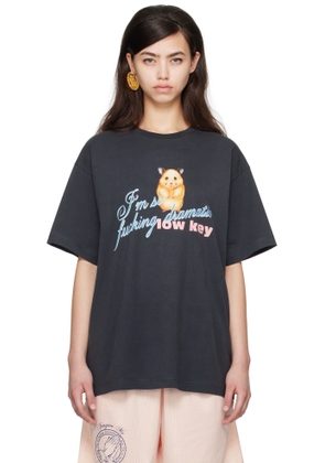 I'm Sorry by Petra Collins SSENSE Exclusive Black JennyFax Edition Oversized T-shirt