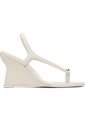 Paris Georgia Off-White Valentina Wedge Heeled Sandals