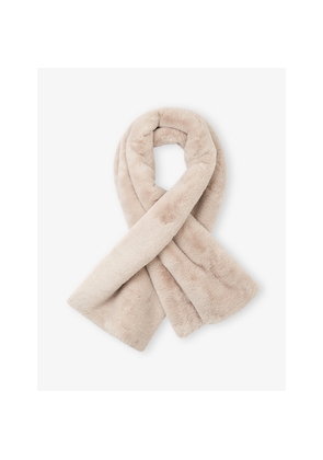 Womens The White Company Faux-Fur Scarf
