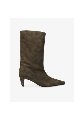 Womens Jude Cave Suede Heeled Knee-High Boots
