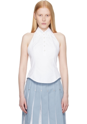 Thom Browne White Halter Top