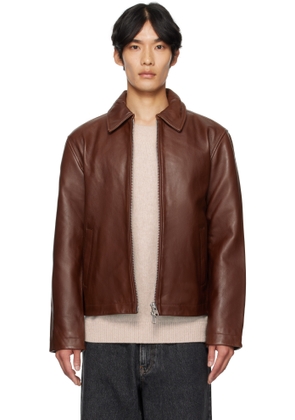 Sunflower Tan Short Leather Jacket