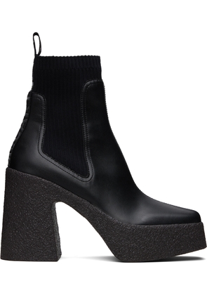 Stella McCartney Black Skyla Heeled Sock Chelsea Boots