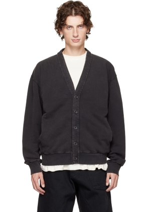 JW Anderson Black Garment-Dyed Cardigan