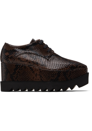 Stella McCartney Brown Limited-Edition Elyse Snake Platform Derbys