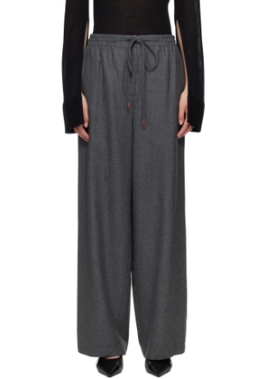 LE17SEPTEMBRE Gray Drawstring Easy Wool Trousers