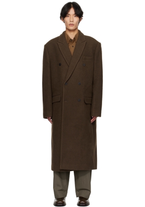 LE17SEPTEMBRE Brown Double-Breasted Long Coat