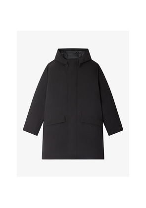 Mens Sandro Hooded Quilted Shell Parka Jacket