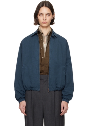 AURALEE Navy Product Dyed Finx Gabardine Swing Jacket