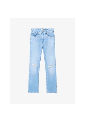 Womens Good American x Dolly's Joleans By Dolly Parton Straight-Leg Stretch-Denim Jeans