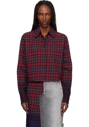 Off-White Red Check Flannel Arrow Spray Shirt