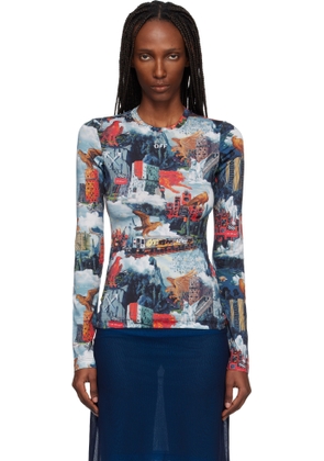 Off-White Multicolor World Paint Second Skin Crew T-shirt