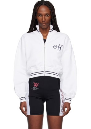 Off-White White Script Logo Regular Zip-Up Jacket