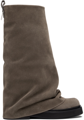 The Attico Taupe Robin Combat Boots