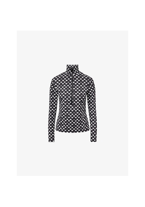 Womens Goldbergh Cuori Half-Zip Stretch-Jersey Ski Top