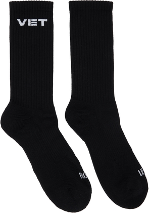 VETEMENTS Two-Pack Black 'VET' Socks