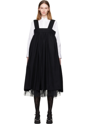 Comme des Garçons Comme des Garçons Black Wool Midi Dress