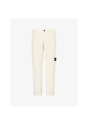 Mens Stone Island Compass Badge Straight-Leg Corduroy Trousers