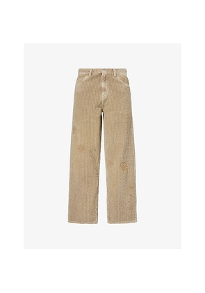 Mens Our Legacy Vast Cut Distressed Straight-Leg Denim Trousers