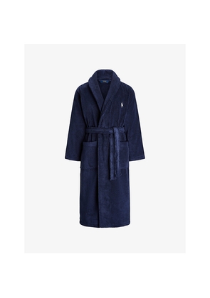 Mens Polo Ralph Lauren Logo-Embroidered Shawl-Collar Cotton-Terry Robe