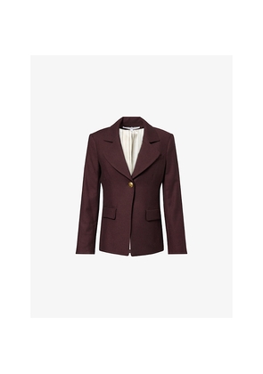 Womens Veronica Beard Kessler Dickey Notch-Lapels Stretch-Woven Blazer