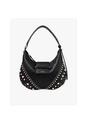 Womens Jimmy Choo Bar Hobo Small Leather Shoulder Bag