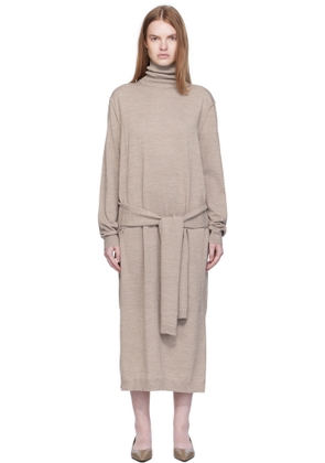LEMAIRE Taupe Trompe L'oeil Midi Dress