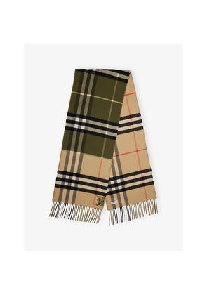Burberry Contrast Check Cashmere Scarf