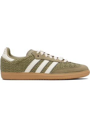 adidas Originals Green & Off-White Samba OG Sneakers