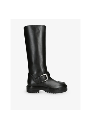 Womens Maison Margiela Tabi Leather Knee-High Boots