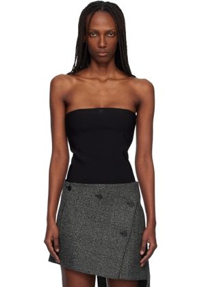 Courrèges Black Bustier Lingerie Jersey Bodysuit