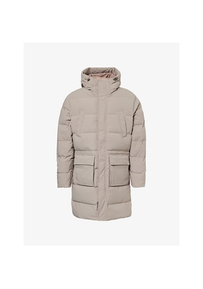 Mens Arne Hooded Mid-Length Puffer Parka